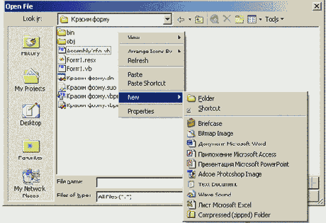        Open Project  Open File